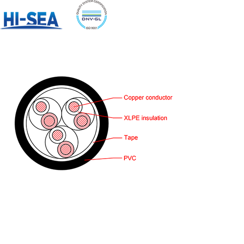 CHJV/SA XLPE Insulation Flame Retardant Marine Communication Cable